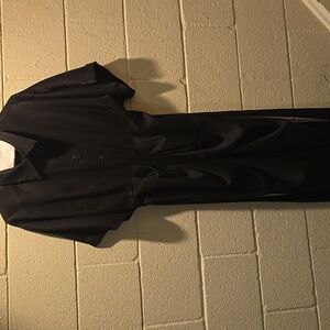 SHEIN Black Casual Button Down Dress